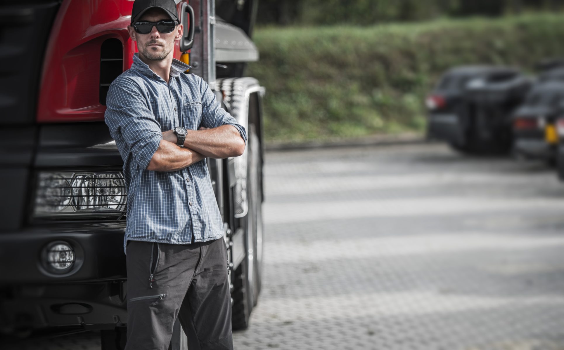 Trucker and His Semi Truck